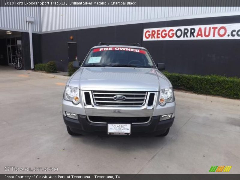 Brilliant Silver Metallic / Charcoal Black 2010 Ford Explorer Sport Trac XLT