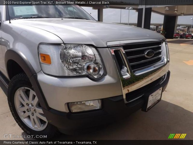 Brilliant Silver Metallic / Charcoal Black 2010 Ford Explorer Sport Trac XLT
