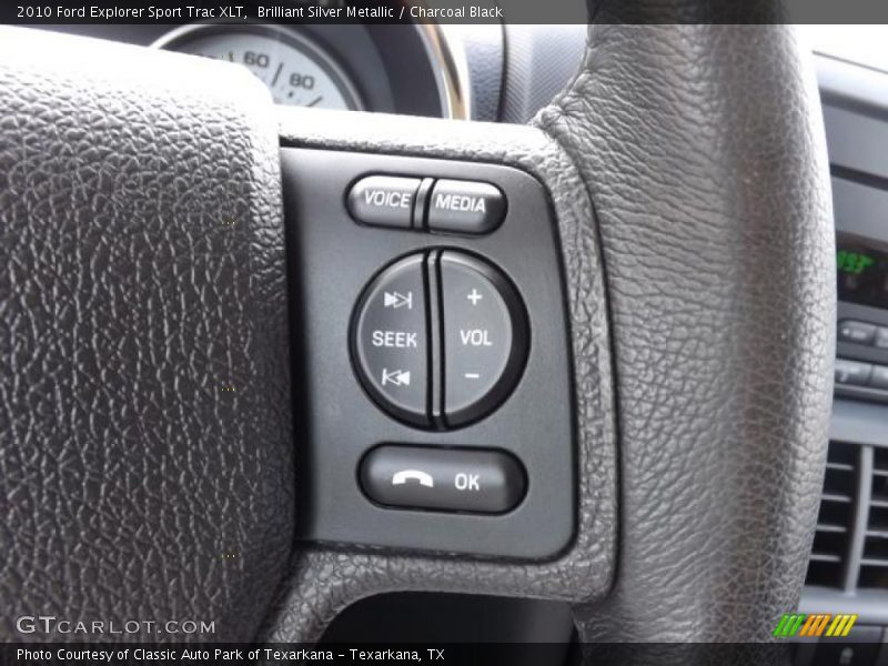 Brilliant Silver Metallic / Charcoal Black 2010 Ford Explorer Sport Trac XLT