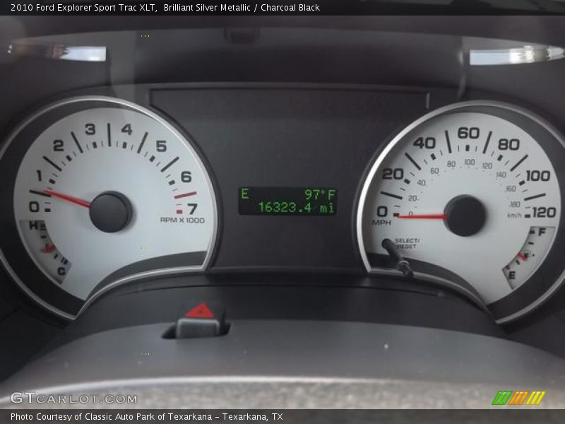 Brilliant Silver Metallic / Charcoal Black 2010 Ford Explorer Sport Trac XLT