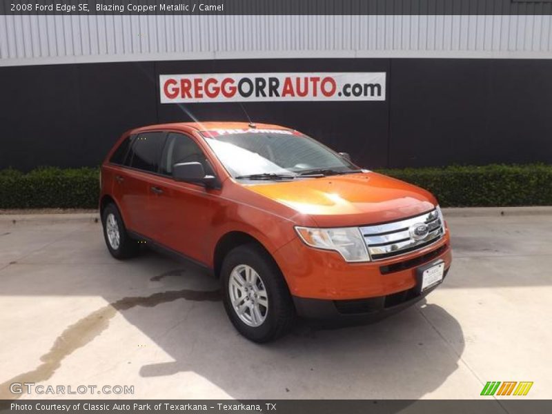 Blazing Copper Metallic / Camel 2008 Ford Edge SE