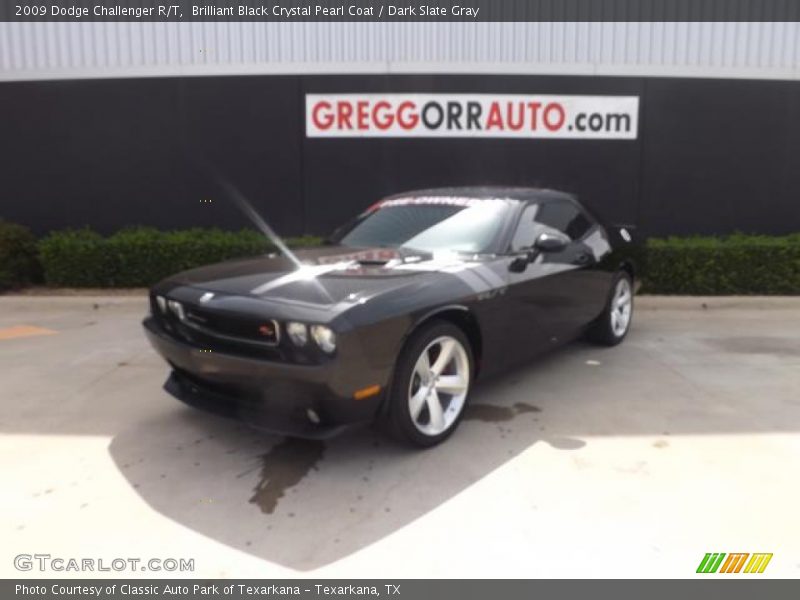 Brilliant Black Crystal Pearl Coat / Dark Slate Gray 2009 Dodge Challenger R/T