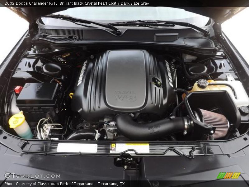 Brilliant Black Crystal Pearl Coat / Dark Slate Gray 2009 Dodge Challenger R/T