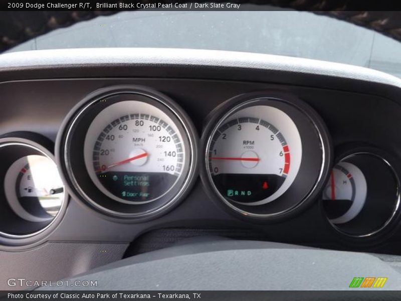 Brilliant Black Crystal Pearl Coat / Dark Slate Gray 2009 Dodge Challenger R/T