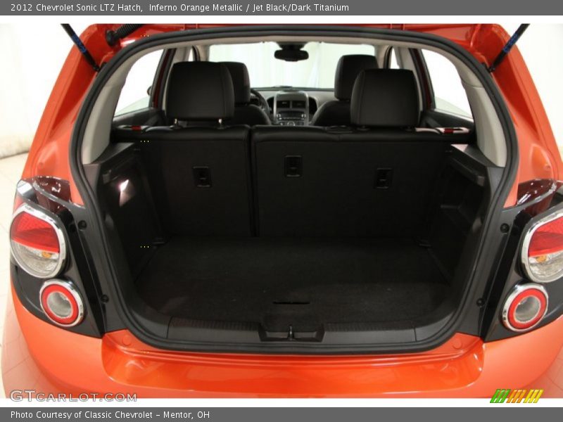 Inferno Orange Metallic / Jet Black/Dark Titanium 2012 Chevrolet Sonic LTZ Hatch