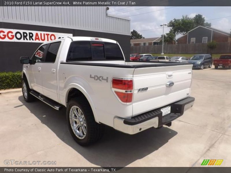 White Platinum Metallic Tri Coat / Tan 2010 Ford F150 Lariat SuperCrew 4x4