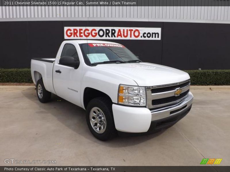 Summit White / Dark Titanium 2011 Chevrolet Silverado 1500 LS Regular Cab