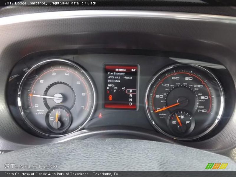 Bright Silver Metallic / Black 2012 Dodge Charger SE