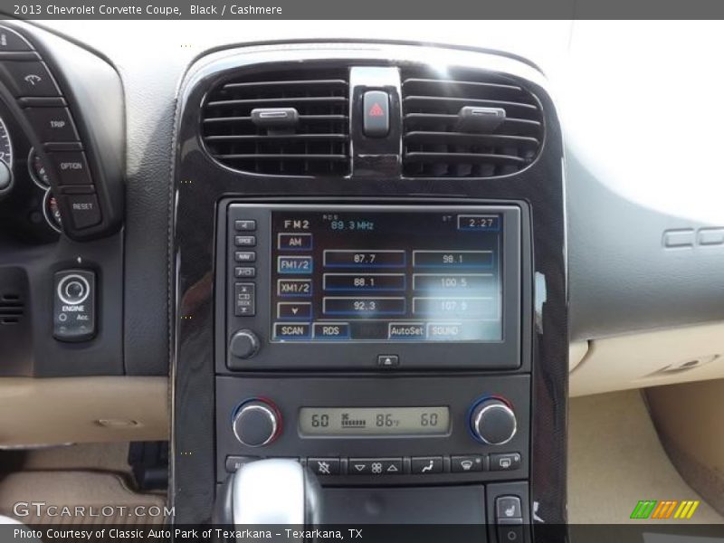 Controls of 2013 Corvette Coupe