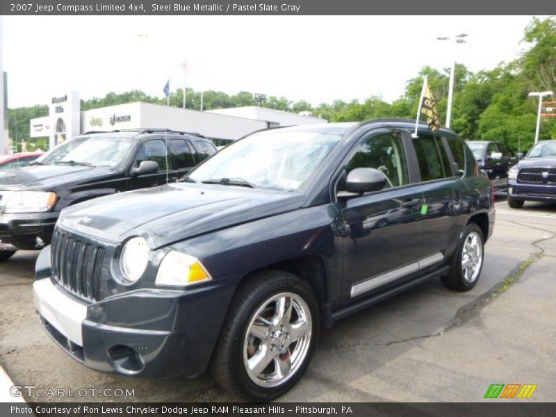 Steel Blue Metallic / Pastel Slate Gray 2007 Jeep Compass Limited 4x4