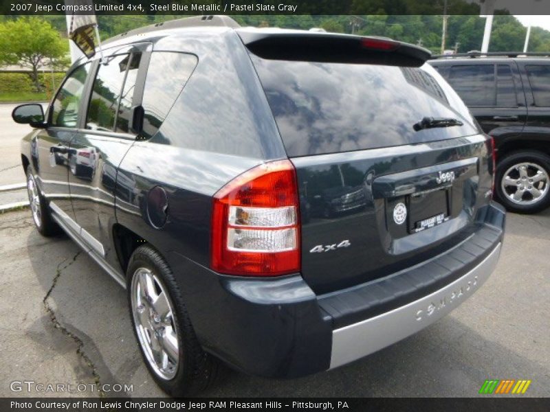 Steel Blue Metallic / Pastel Slate Gray 2007 Jeep Compass Limited 4x4
