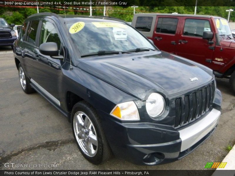 Steel Blue Metallic / Pastel Slate Gray 2007 Jeep Compass Limited 4x4