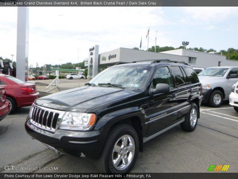 Brillant Black Crystal Pearl / Dark Slate Gray 2004 Jeep Grand Cherokee Overland 4x4