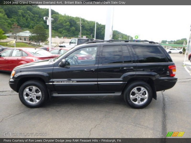 Brillant Black Crystal Pearl / Dark Slate Gray 2004 Jeep Grand Cherokee Overland 4x4