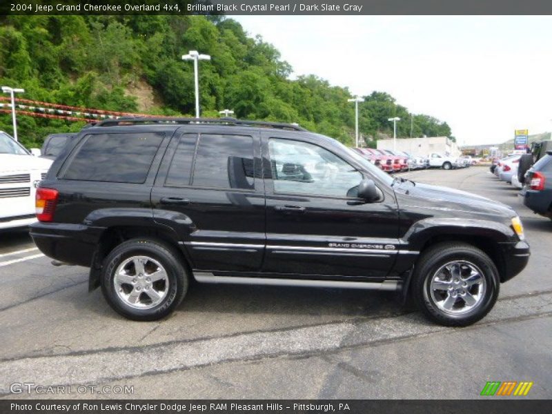 Brillant Black Crystal Pearl / Dark Slate Gray 2004 Jeep Grand Cherokee Overland 4x4