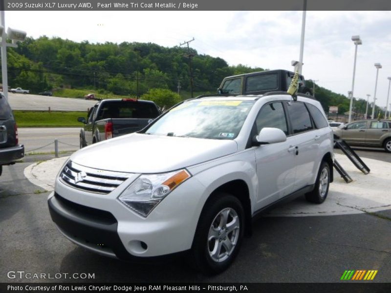 Pearl White Tri Coat Metallic / Beige 2009 Suzuki XL7 Luxury AWD