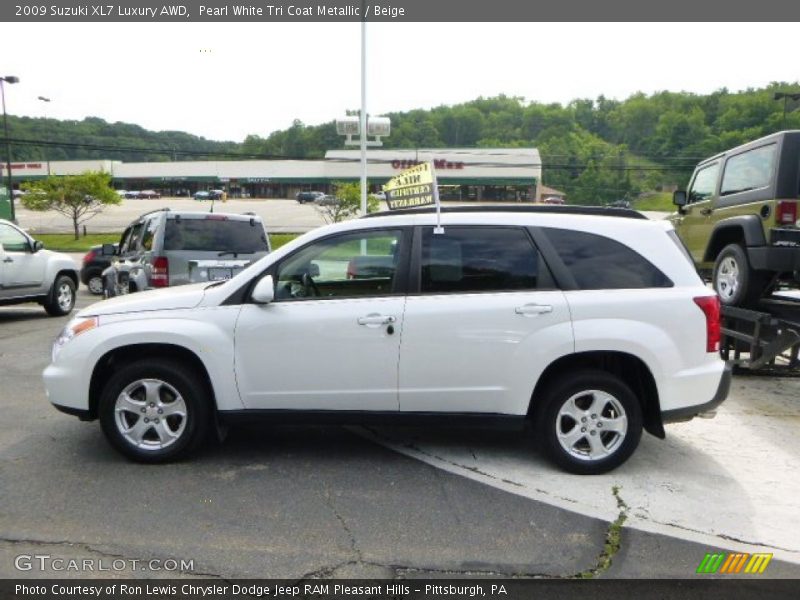 Pearl White Tri Coat Metallic / Beige 2009 Suzuki XL7 Luxury AWD