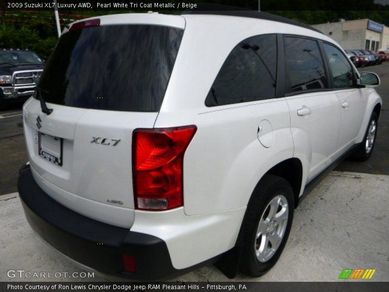 Pearl White Tri Coat Metallic / Beige 2009 Suzuki XL7 Luxury AWD