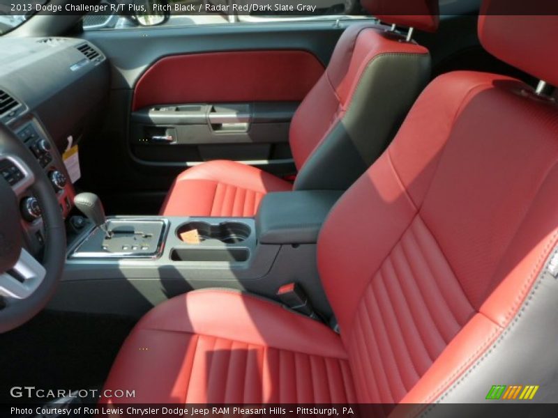 Pitch Black / Radar Red/Dark Slate Gray 2013 Dodge Challenger R/T Plus