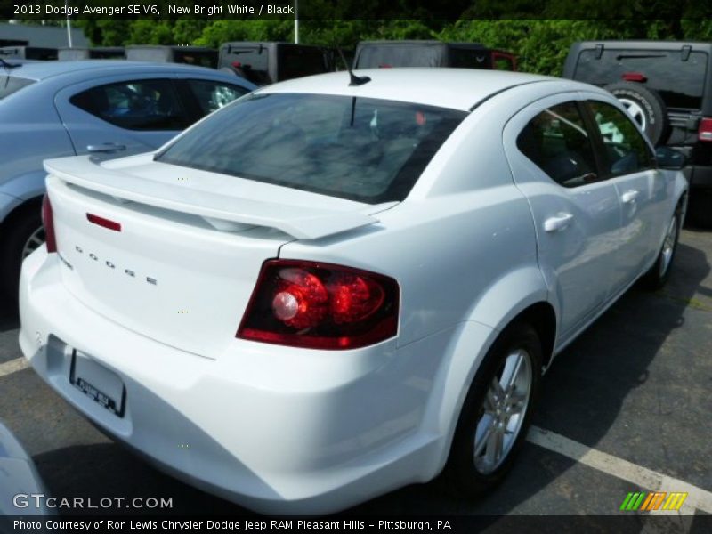 New Bright White / Black 2013 Dodge Avenger SE V6