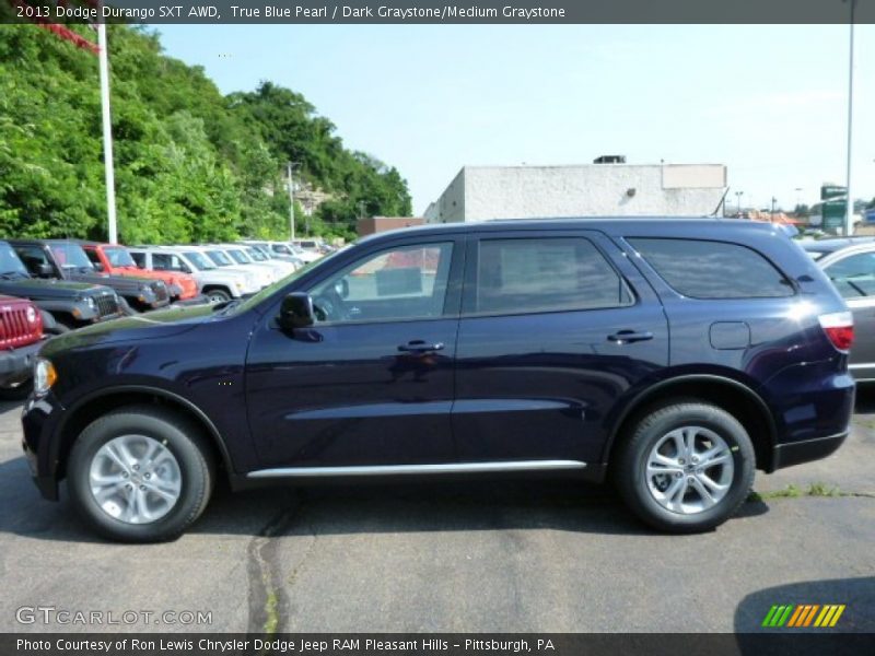 True Blue Pearl / Dark Graystone/Medium Graystone 2013 Dodge Durango SXT AWD