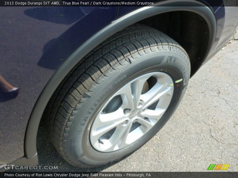 True Blue Pearl / Dark Graystone/Medium Graystone 2013 Dodge Durango SXT AWD