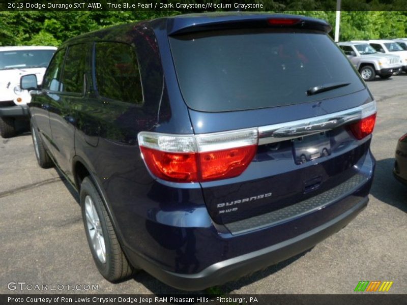True Blue Pearl / Dark Graystone/Medium Graystone 2013 Dodge Durango SXT AWD