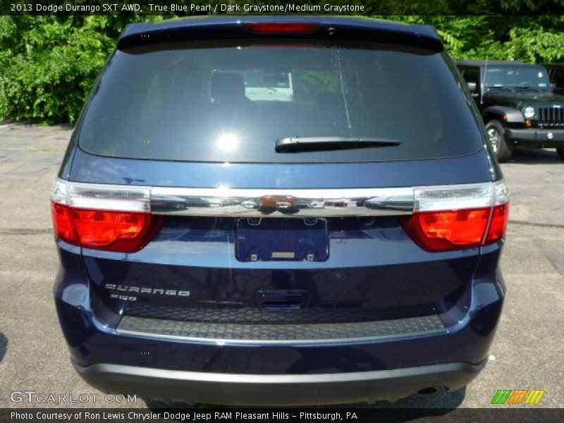 True Blue Pearl / Dark Graystone/Medium Graystone 2013 Dodge Durango SXT AWD