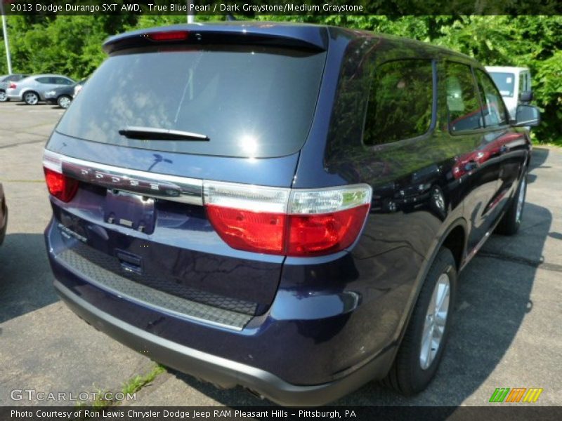 True Blue Pearl / Dark Graystone/Medium Graystone 2013 Dodge Durango SXT AWD