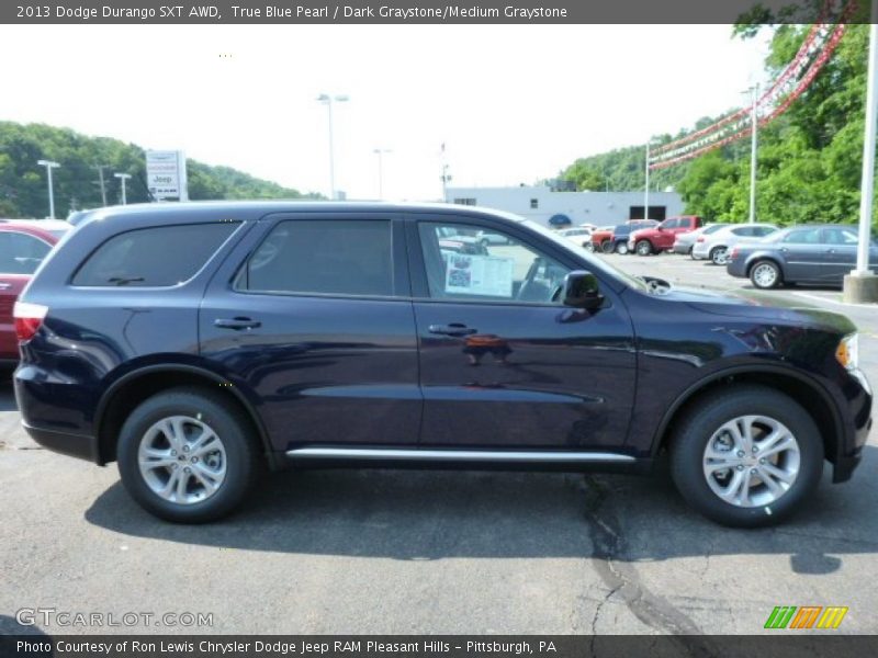 True Blue Pearl / Dark Graystone/Medium Graystone 2013 Dodge Durango SXT AWD