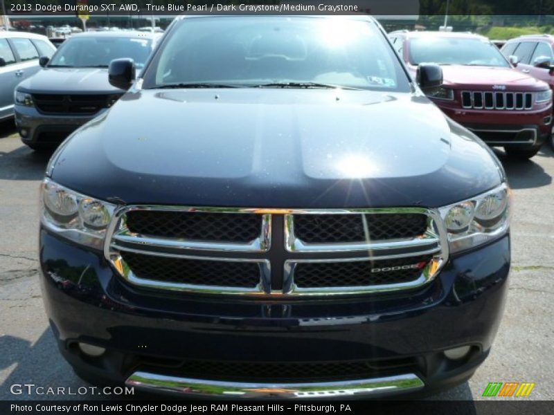 True Blue Pearl / Dark Graystone/Medium Graystone 2013 Dodge Durango SXT AWD