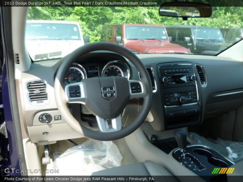 True Blue Pearl / Dark Graystone/Medium Graystone 2013 Dodge Durango SXT AWD