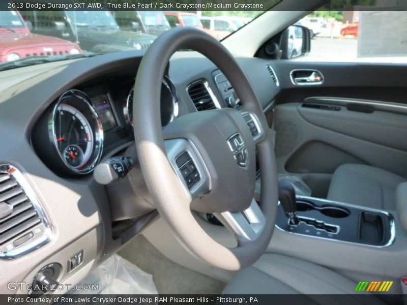 True Blue Pearl / Dark Graystone/Medium Graystone 2013 Dodge Durango SXT AWD