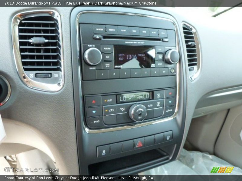 True Blue Pearl / Dark Graystone/Medium Graystone 2013 Dodge Durango SXT AWD