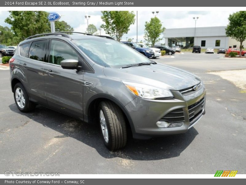 Sterling Gray / Medium Light Stone 2014 Ford Escape SE 2.0L EcoBoost