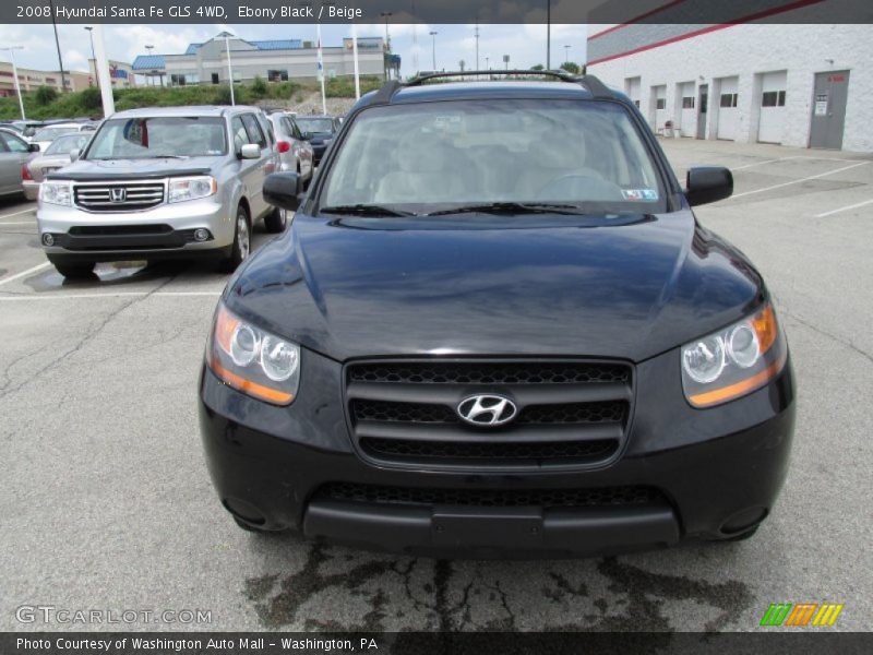 Ebony Black / Beige 2008 Hyundai Santa Fe GLS 4WD
