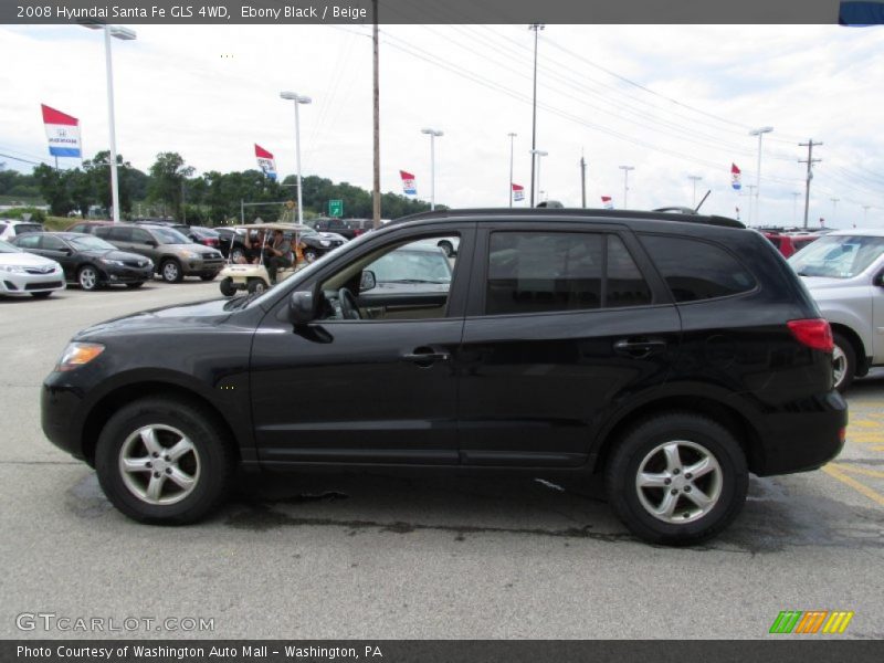 Ebony Black / Beige 2008 Hyundai Santa Fe GLS 4WD