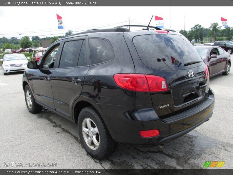 Ebony Black / Beige 2008 Hyundai Santa Fe GLS 4WD