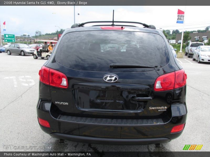 Ebony Black / Beige 2008 Hyundai Santa Fe GLS 4WD