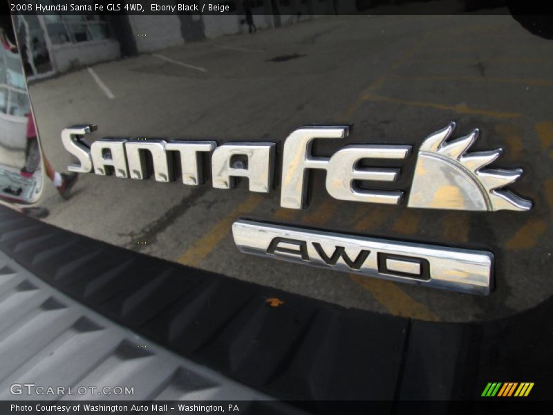 Ebony Black / Beige 2008 Hyundai Santa Fe GLS 4WD