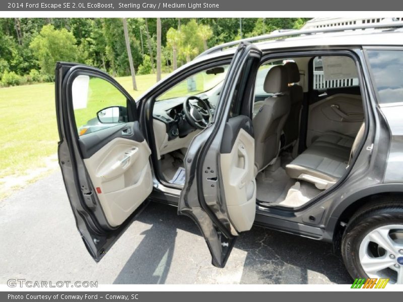 Sterling Gray / Medium Light Stone 2014 Ford Escape SE 2.0L EcoBoost