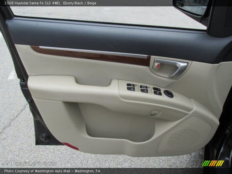 Ebony Black / Beige 2008 Hyundai Santa Fe GLS 4WD