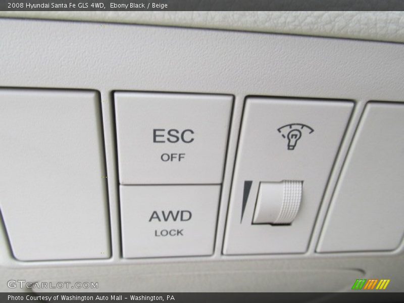 Ebony Black / Beige 2008 Hyundai Santa Fe GLS 4WD