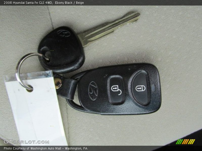 Ebony Black / Beige 2008 Hyundai Santa Fe GLS 4WD