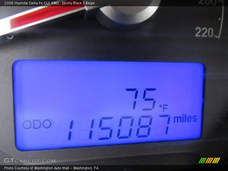 Ebony Black / Beige 2008 Hyundai Santa Fe GLS 4WD