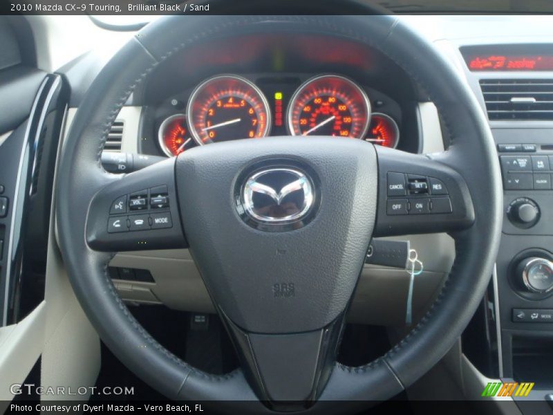 Brilliant Black / Sand 2010 Mazda CX-9 Touring