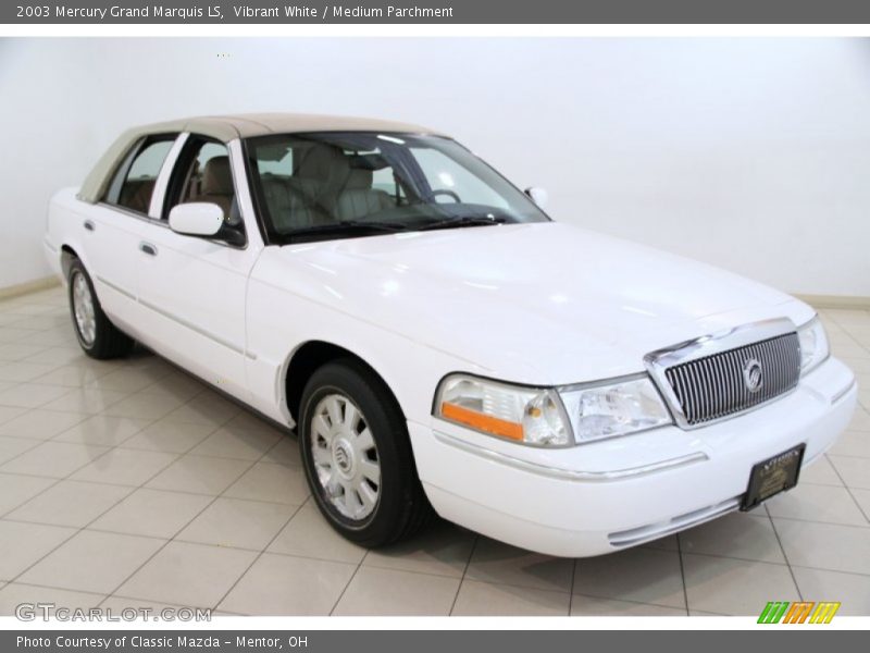 Vibrant White / Medium Parchment 2003 Mercury Grand Marquis LS