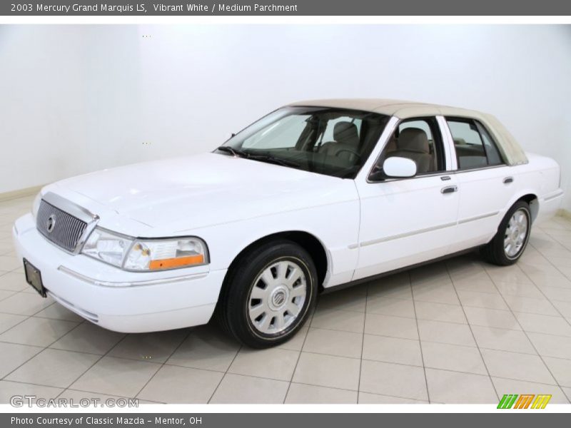 Vibrant White / Medium Parchment 2003 Mercury Grand Marquis LS