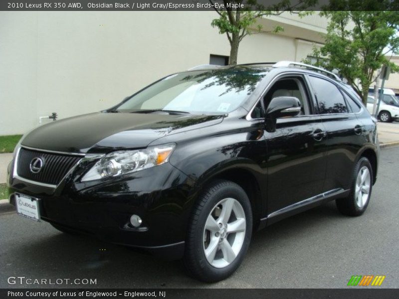 Obsidian Black / Light Gray/Espresso Birds-Eye Maple 2010 Lexus RX 350 AWD