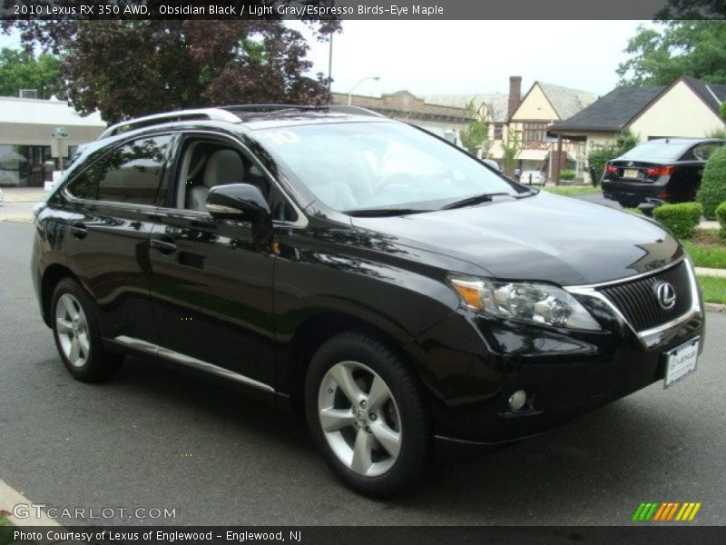 Obsidian Black / Light Gray/Espresso Birds-Eye Maple 2010 Lexus RX 350 AWD